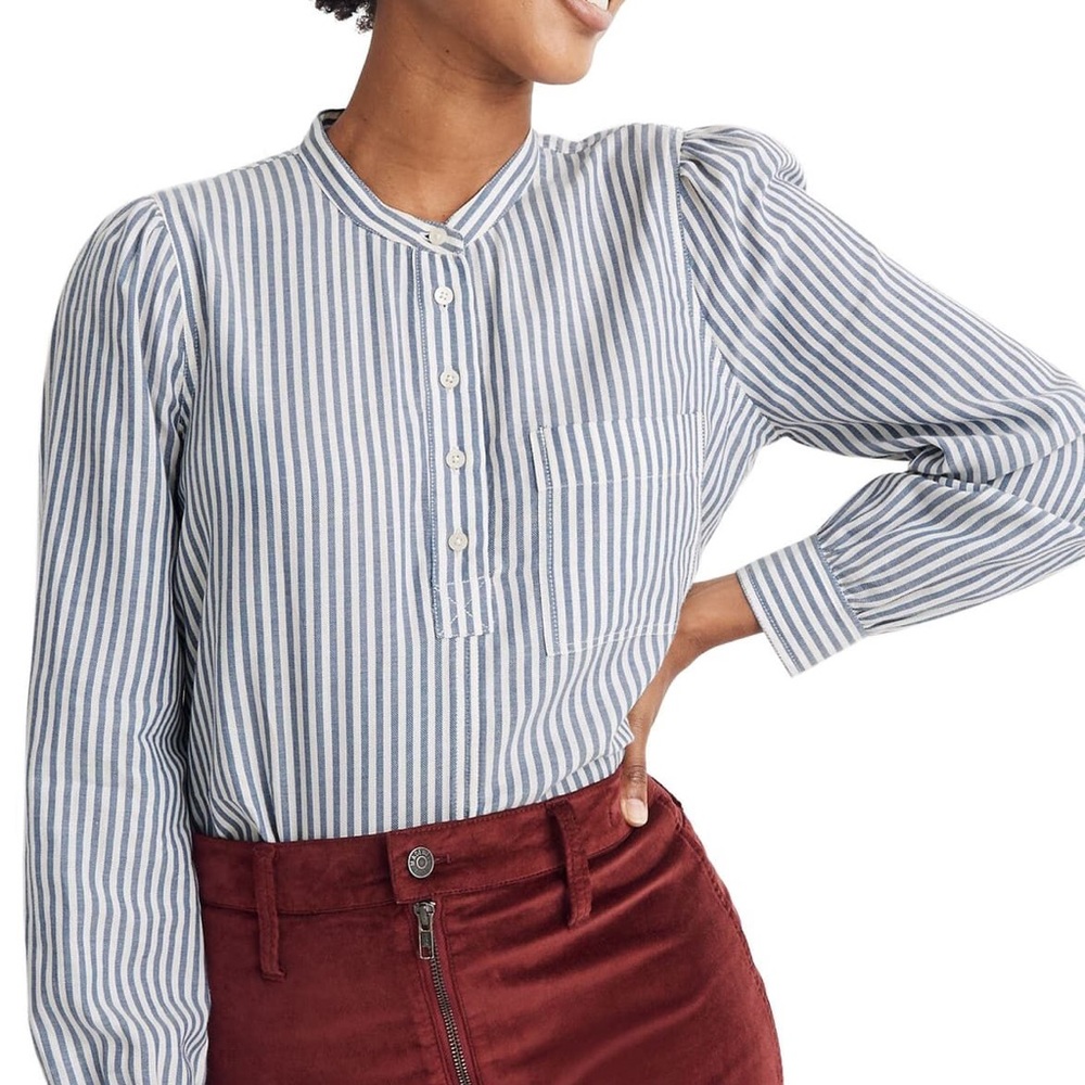 Madewell XS Railroad Stripe Button Down